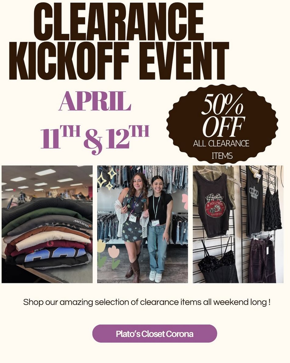 Come shop our amazing Clearance Kickoff Event April 11 & 12 - THIS WEEKEND!